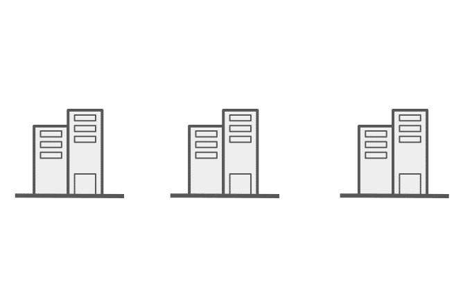 Independent Business Entities Diagram showing separate organizations